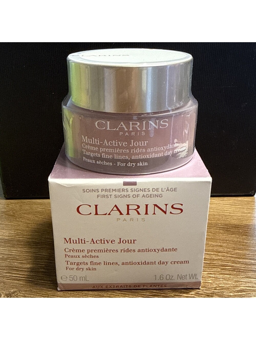 Clarins Multi Active Jour Day Cream For Dry Skin NO SPF 1.6 oz NIB Sealed Jar
